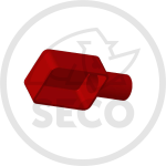 Krytka hranatá 55x35x20 červená