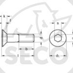 Šroub M6x25 DIN7991 10.9 ZINK