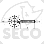 Šroub M6x50 s okem BN1006 ZINK