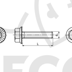 Šroub M10x25 DIN 6921 s ozubením ZINK
