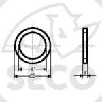 Podložka BN 739 8x12x2